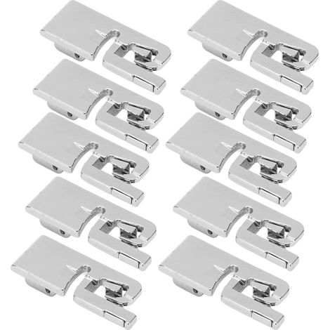Lot de 10 pieds-de-biche moletés en acier inoxydable pour usage domestique