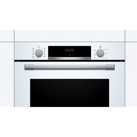Bosch Backofen Einbauherd weiß 71 l autark 3D-Heißluft Schnellaufheizung HBA534BW0