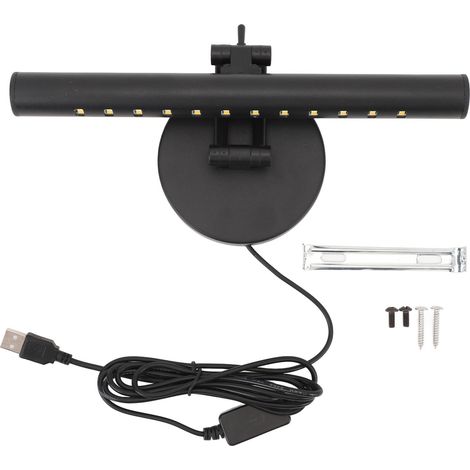 Ortviai Barre LED réglable pour miroir – 25 cm, dimmable USB, rotation multi-angle, lumière chaude/neutre/blanche (1/5)