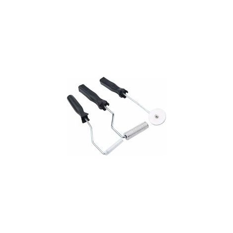 Rouleau Débulleur, 3pcs Rouleau de Stratification Rouleaux Résine en Fibre de Verre Bubble Paddle Roller pour FRP Elimination de Bulle d’Air