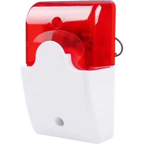 CCYKXA 2PCS Wired Strobe Siren DC 12V Sound Alarm Rotlicht Sound Sirene Home Security Alarm System