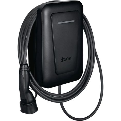 Hager Wallbox witty plus 22 kW mit Ladekabel Typ 2 (6,5 m), PV-Überschussladen, MID-Zähler, OCPP, RFID, XVL122C (1/4)