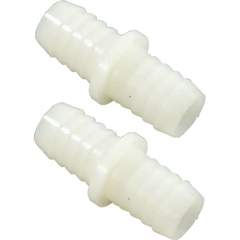 2x Raccord de tuyau droit en I Connecteur Jonction Adaptateur Durite Tube Pulvérisation Tondeuse Tracteur Universel, diamètre embouts 16mm