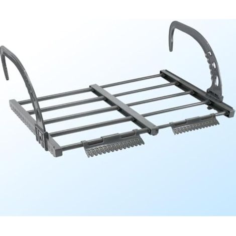 Séchoir à Linge 32-55cm Suspendu Pliable en Acier Carbone - Etendoir Express pour Radiateur et Balcon - Seche Serviette (1/5)