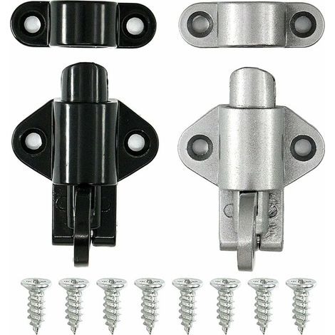 royaluxe - Loquet Porte Boulons de Porte Loquet Ressort Boulon de Porte à Loquet Automatique (2 Pcs) (1/5)