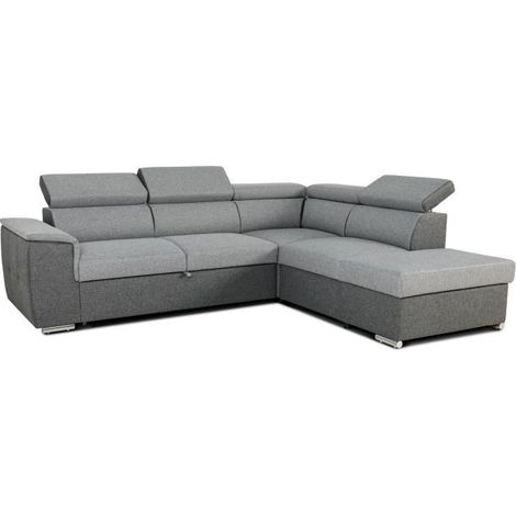 Casapy Daytona Ecksofa umwandlungsfähig grau 260 cm
