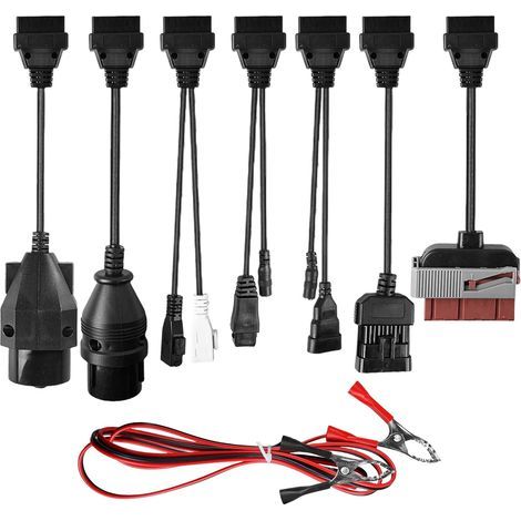 Lot de 8 adaptateurs universels OBD2 OBD1 - Appareil de diagnostic - Jeu de câbles adaptateurs pour appareils de diagnostic OBD - Câble adaptateur de diagnostic pour TCS CDP Pro Delphi CDP+ DS150Er (1/5)