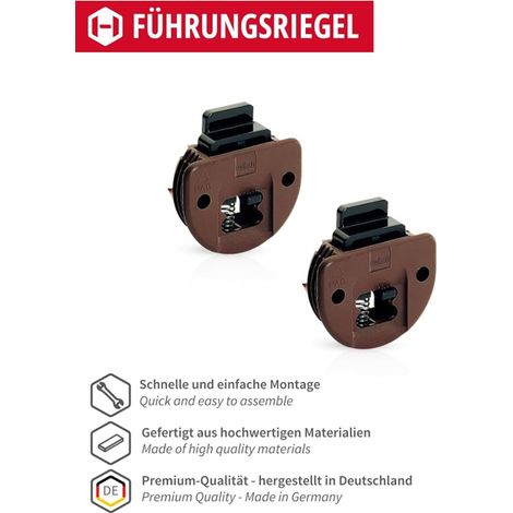 Guide lock Sliding door lock Sliding cabinet Guide part Rolling rail top Brown plastic (1/4)