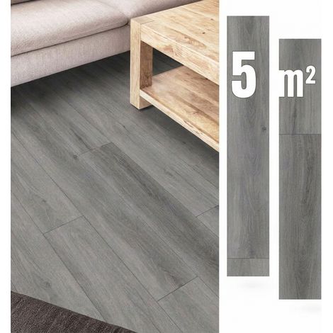 Pavimenti Vinilici Autoadesivi 5 m² GRIGI Listoni PARQUET (1/5)