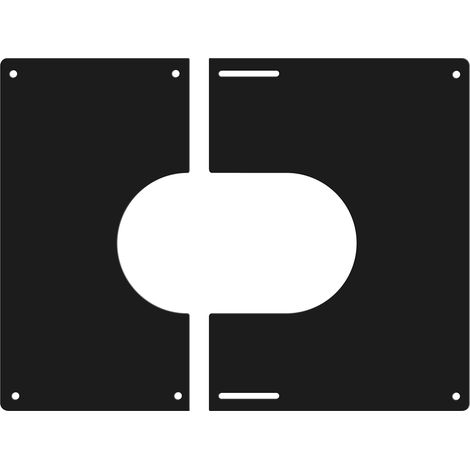 Sivac – Plaque de finition carrée noire Ø 130 mm – Pour béton armé – Fixation rapide – Couleur noire – Dimensions 370x385 mm