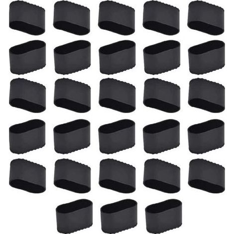 Pied De Chaise 28 PièCes Embout De Chaise Rectangulaire Embout De Chaise Oval Protection Protege Pied De Chaise Table Patin Silicone Chaise (1/5)