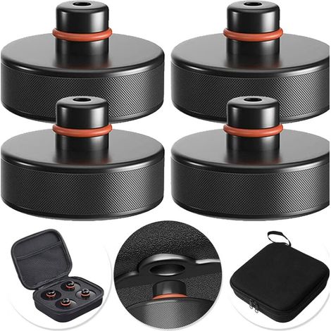 Compatible avec Tesla Model 3/S/X/Y, 4 vérins en caoutchouc avec boîte de rangement, accessoires de voiture Tesla, (1/4)
