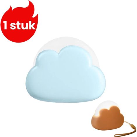 pièce - Mini lampe de bureau - Veilleuse nuages mignons - Idée cadeau - Bleue (1/5)
