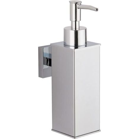 Distributeur de savon mural, en acier inoxydable 304, adapté à la décoration intérieure (chromé) (1/5)