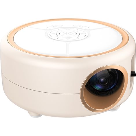 GROOFOO LCD Portable Projector 1080P High-Clear Projector with Manual Focus Remote Control Home Theater Media Player Compatible with Phone Laptop TV Stick