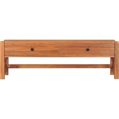 Maison Exclusive - TV-Schrank 140x40x45 cm Teakholz (1/5)