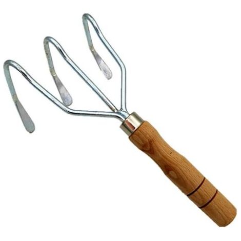 Jardin Rake Griffe Rake Inoxydable Outil De Jardin en Acier 3 Griffes (1/4)