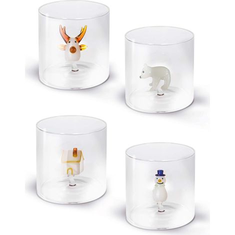 WD LifeStyle Bicchiere in Vetro Borosilocato Figure Natalizie Ass. 250 Ml 1 Pz (1/3)