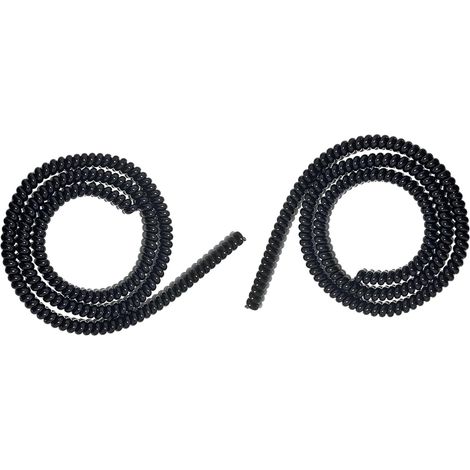 Confezione da 2 guaine protettive a spirale da 100 cm per monopattino - Guaina protettiva flessibile - Accessorio per monopattino elettrico - Nero