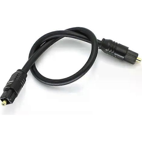 18 cm langes, superkurzes digitales Audioausgangskabel (optisches Toslink-Kabel, 40 mm Außendurchmesser) mit vergoldetem Stecker. Hohe Qualität. (1/4)