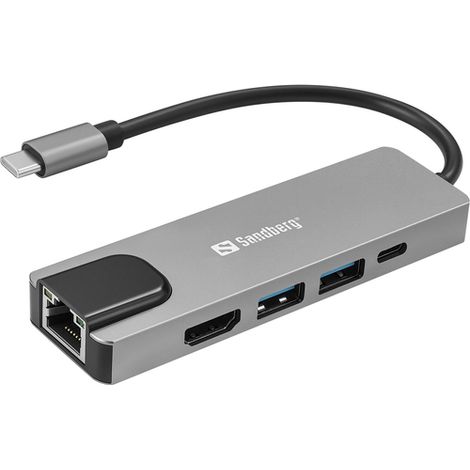 Sandberg 336-99 Docking Station USB-C 3.2 Gen 1 Argento (1/3)