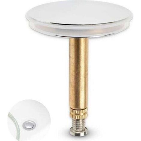 Bouchon de baignoire universel - Diamètre 43 mm - Double joint - Hauteur réglable de 44 mm à 54 mm - Chromé (1/4)