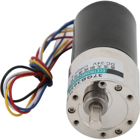 Mini moteur réducteur de vitesse sans balais DC24V CW/CCW silencieux pour micro-machines XD-37GB 36505 tr/min (1/5)