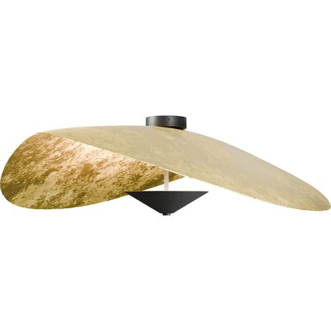 Ø lumière LED de plafond de 90 cm Lente Feuille d’or - 5100-05-08-90