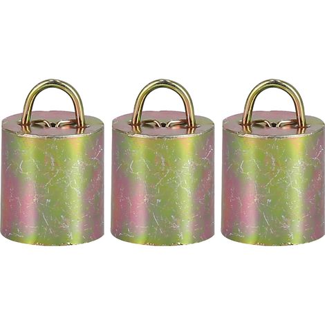 Lot de 3 cloches en alliage épais pour bétail, idéales pour les moutons, les vaches et autres animaux d'élevage en plein air (n° 5). (1/5)