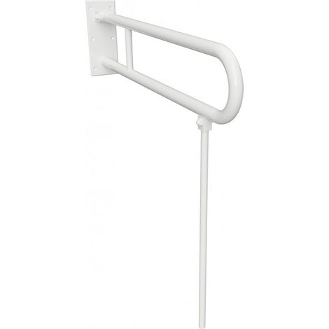 Barre d'appui relevable HELP + jambe d'appui en blanc comaxite (1/2)