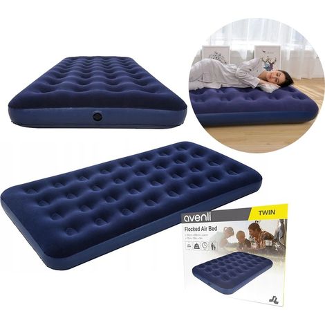 Matelas gonflable double en velours Jilong 191 x 99 cm (1/5)