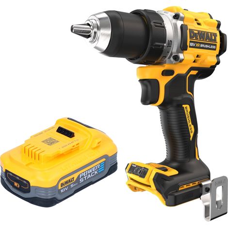 Taladro atornillador a batería DeWalt DCD 800 N 18 V 90 Nm sin escobillas + 1x batería Powerstack 5,0 Ah - sin cargador (1/5)
