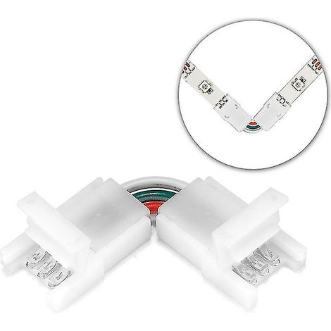 Connecteur Bande LED 2/3/4 Broches 8/10mm Angle Droit Réglable Pour Ruban LED SMD 3528/5050 RGB Lumière Coin 90 Degrés