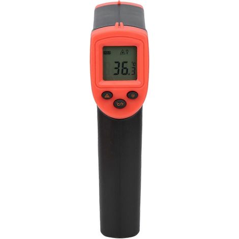 HW600 Berührungsloses Thermometer LCD Infrarot Digitales Temperaturmessgerät (Rot)