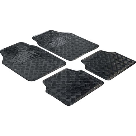 Voiture Tapis en caoutchouc plaque de contrôle métallique look carbone maxi (1/5)