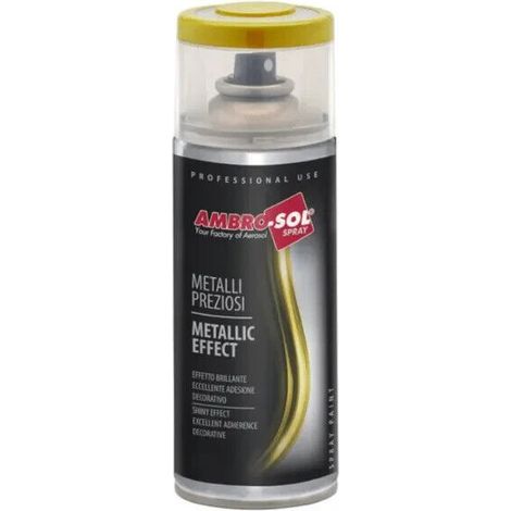 AMBRO SOL - SMALTO SPRAY EFF METALLI PREZIOSI ARGENTO METALLIZZATO (1/4)