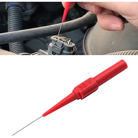 0,7 mm Hochtemperaturbeständige Multimeter-Prüfspitze, Präzisionsmessspitze für Kfz-Reparaturen, Bohrdraht, Rot (1/5)