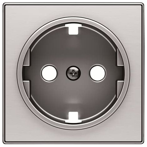Tapa base de enchufe schuko 2P+TT ACERO INOX NIESSEN SKY 8588 AI (1/4)