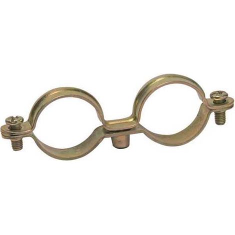 Abrazadera Doble Metalica M6  Tamaño: 22 mm