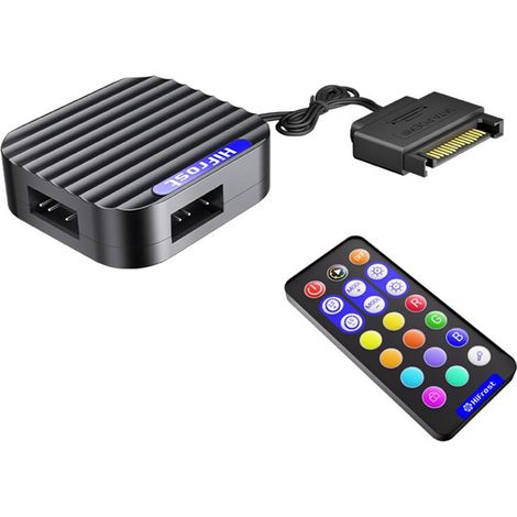 3-Pin 5V ARGB-Controller, Schnittstellenverlängerungskabel, Hub-Adapter, RGB-Fernbedienung für PC-Lüfter und LED-Streifen