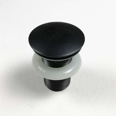 Desagüe clic-clac negro mate de latón sin demasiado lleno