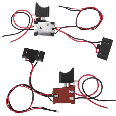 Lot de 2 interrupteurs de scie à vitesse variable avec gâchette et témoin lumineux (1/5)