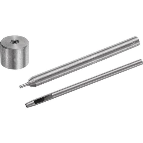 Ösenlochstanze, 3-mm-Hohllochstanze zum Anbringen von Ösen in Lederwaren, Bekleidung, Handtaschen, Stoffen und Vorhängen (1/4)