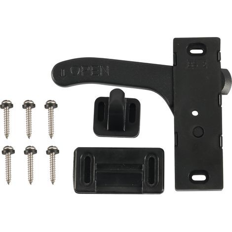 Remplacement de loquet de porte de caravane — Poignée de porte moustiquaire pour camping-car (Vis incluses)  Dimensions : 16 x 11 x 2 cm (1/4)