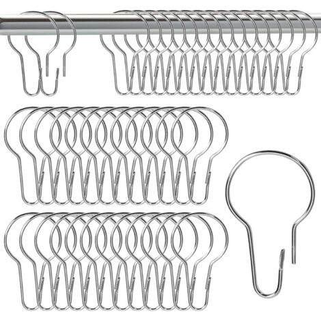 Set di 42 anelli per tenda da doccia, ganci scorrevoli antiruggine per tenda da bagno e camera da letto. (1/5)
