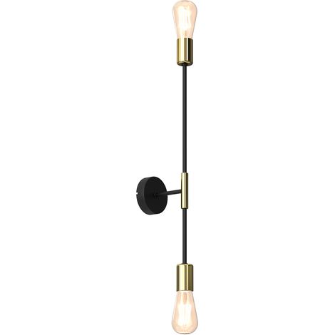 Applique industrielle noir/or 65 cm 2xE27 Luminex Flame
