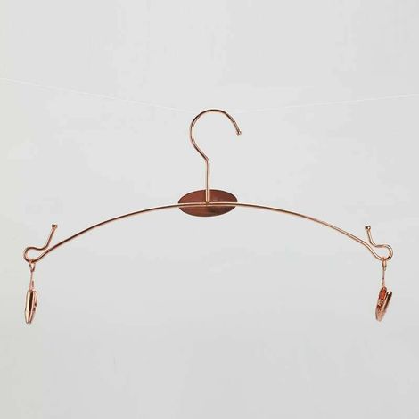MINE Cintre doré avec pince, pince à sous-vêtements de soutien-gorge, facile à organiser et à ranger, solide et durable Or rose 8pcs (1/5)