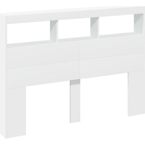 Cabecero de cama con LED blanco 140x17x102 cm vidaXL (1/6)