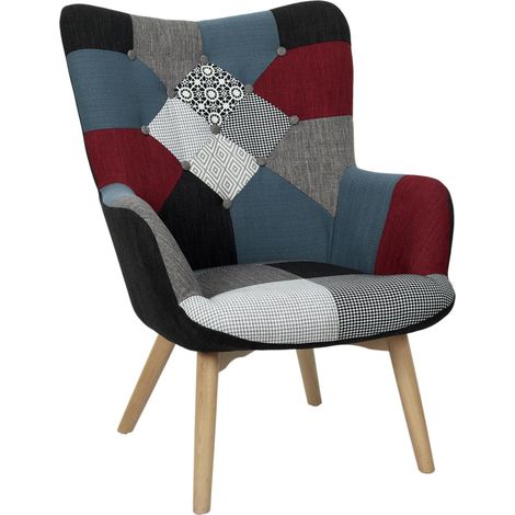 Fauteuil milano patchwork 72x99x80 cm (1/5)