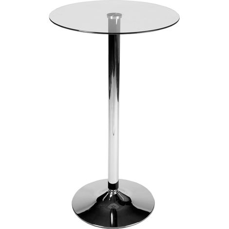 Mesa de cristal redonda 105 cm Vidrio transparente
